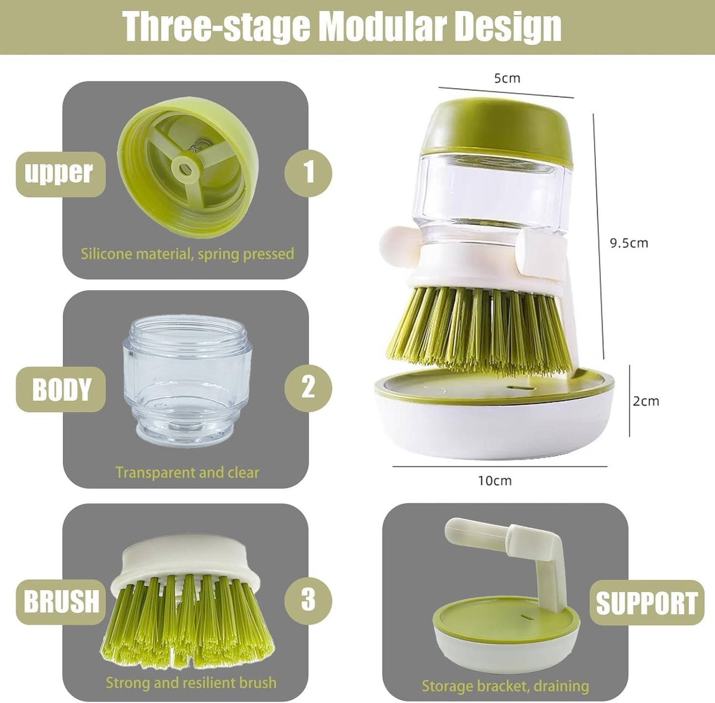 Soap Dispensing Dish Brush|فرشاة صابون لتنظيف الصحون