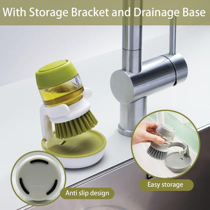 Soap Dispensing Dish Brush|فرشاة صابون لتنظيف الصحون