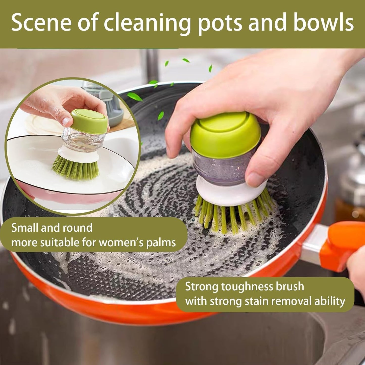Soap Dispensing Dish Brush|فرشاة صابون لتنظيف الصحون
