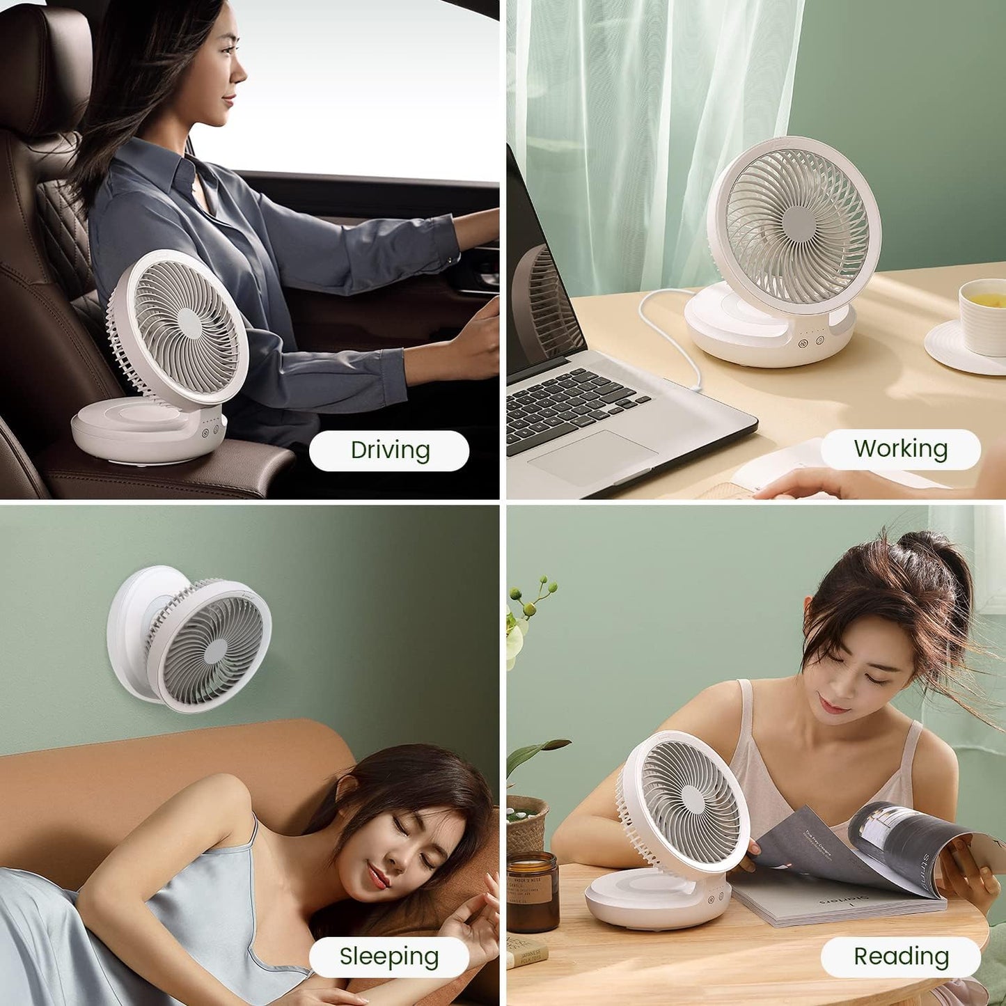 Rechargeable Wall Cooling Fan|مروحة تبريد قابلة للشحن